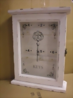 Naturholz Landhausstil Shabby Chic Schlsselkasten - SCHLUESSELSCHRANK wei